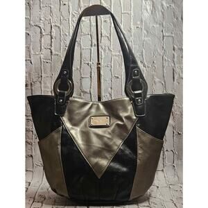 Nine West Black & Silver Shoulder Bag – Chic, Lightweight, and Spacious
